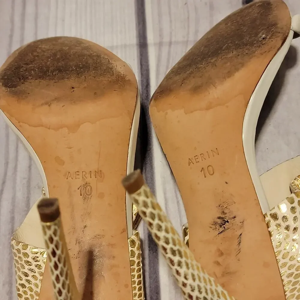 AERIN 4” stiletto  heel sandals, size 10